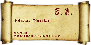 Bohács Mónika névjegykártya