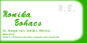 monika bohacs business card
