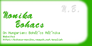 monika bohacs business card